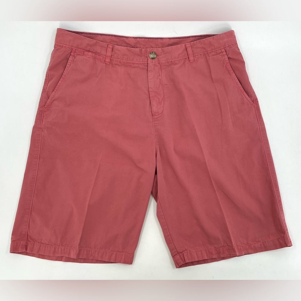 Johnnie-O Neal Stretch Cotton Twill Short Malibu Red JMSH1400 Mens 40 10” Inseam